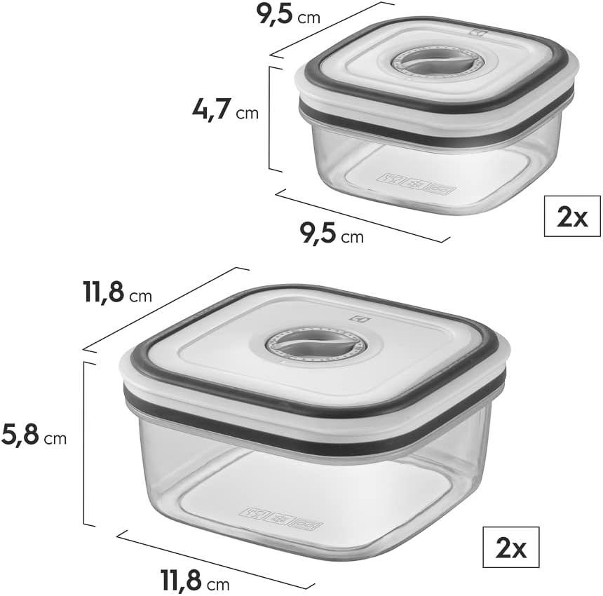 Electrolux Kit 12 Potes Herméticos de Plástico Retangulares