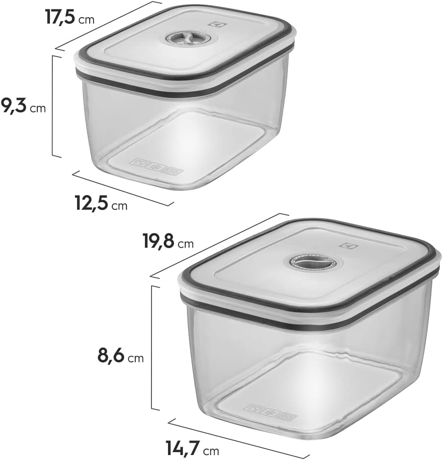 Electrolux Kit 12 Potes Herméticos de Plástico Retangulares