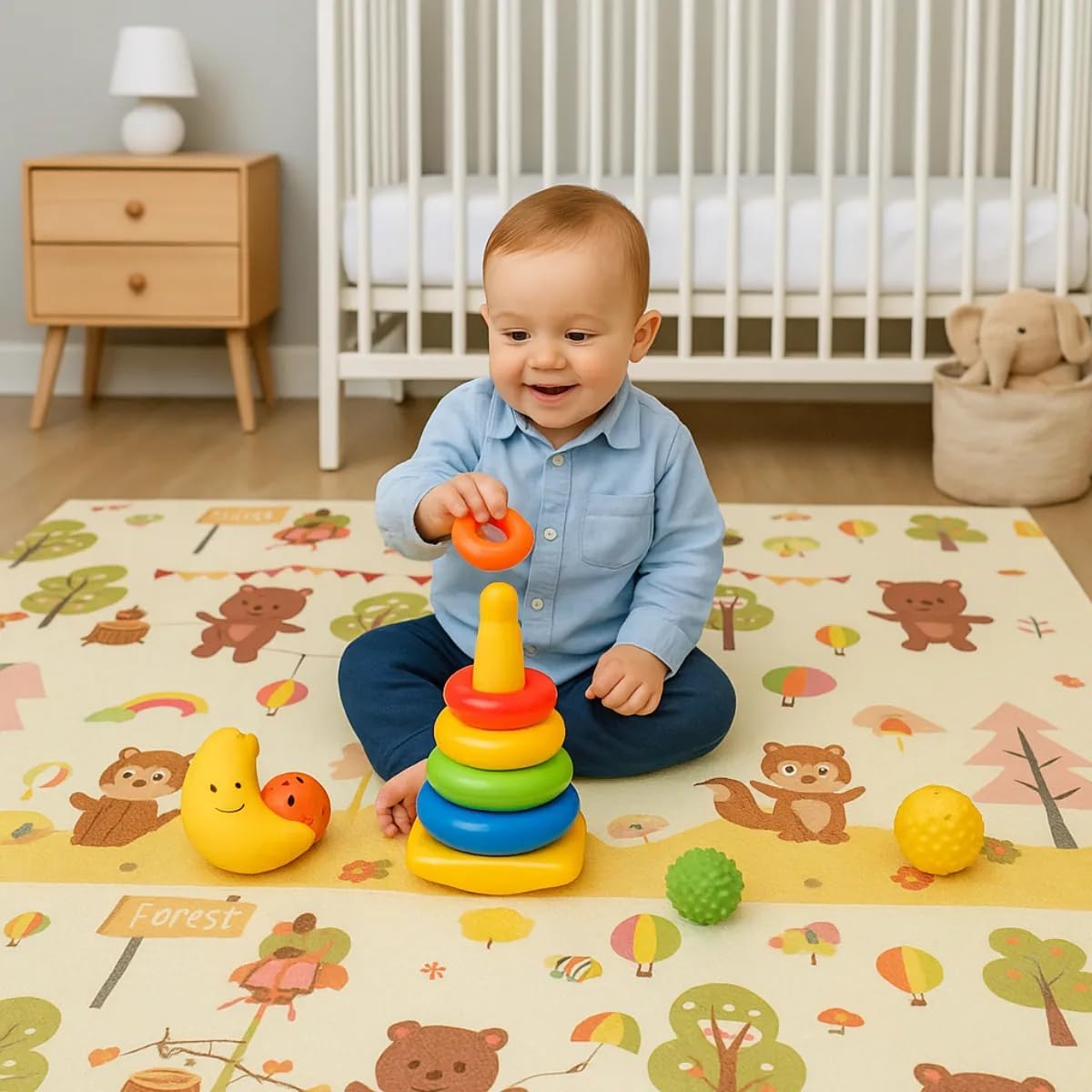 Tapete Térmico Infantil Tatame Dobravel Antiderrapante Dupla Face Unisex 150x200cm