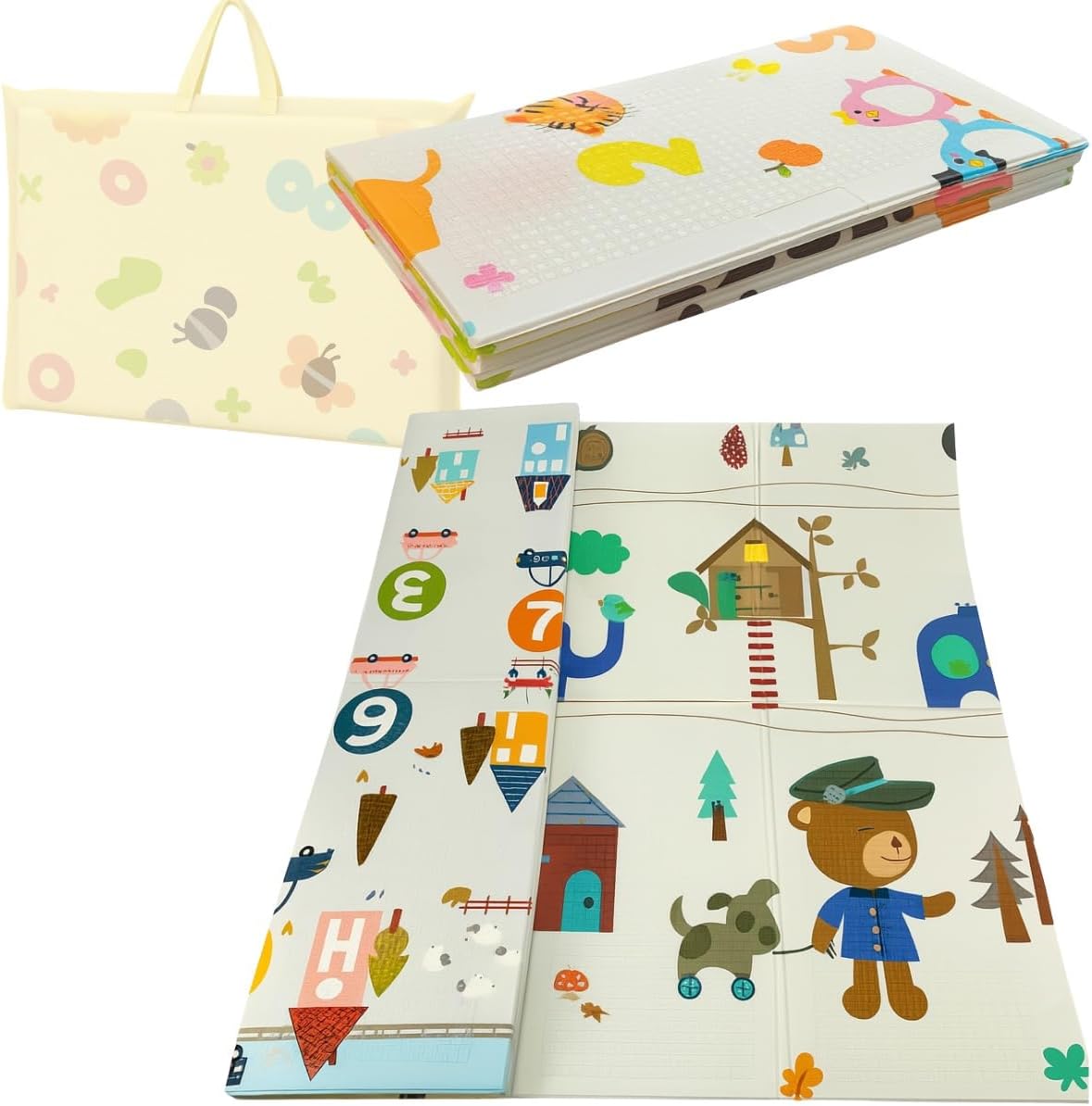 Tapete Térmico Infantil Tatame Dobravel Antiderrapante Dupla Face Unisex 150x200cm